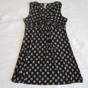 Soma sleeveless black  white empire waist dress XL
